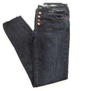 Free people Reagan button front skinny jeans